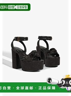 自营Women's Schutz Khari Sandals Black Ankle Strap Block Hee