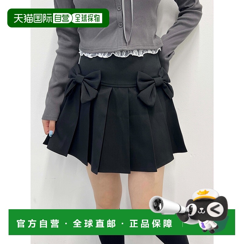1h可退 日本直邮PHILLY 女装 双丝带褶皱短裙 宽松显瘦侧边蝴蝶结