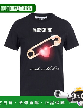 1h可退 香港直邮Moschino 莫斯奇诺 女士 T恤 black黑色 舒适时尚