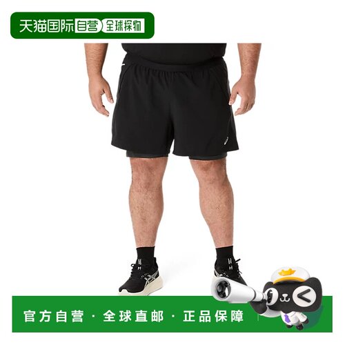 日本直邮ASICS舒适时尚二合一五分休闲短裤 男款 2011D245