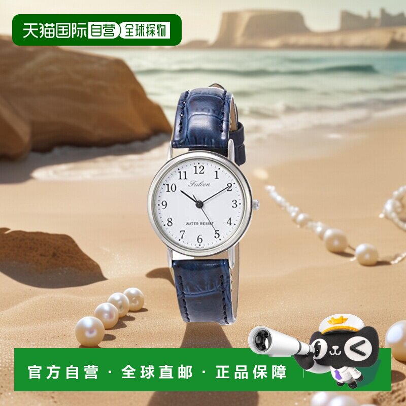 【日本直邮】CITIZEN Q＆Q模拟防水皮带Q997-324女士们白×海军蓝