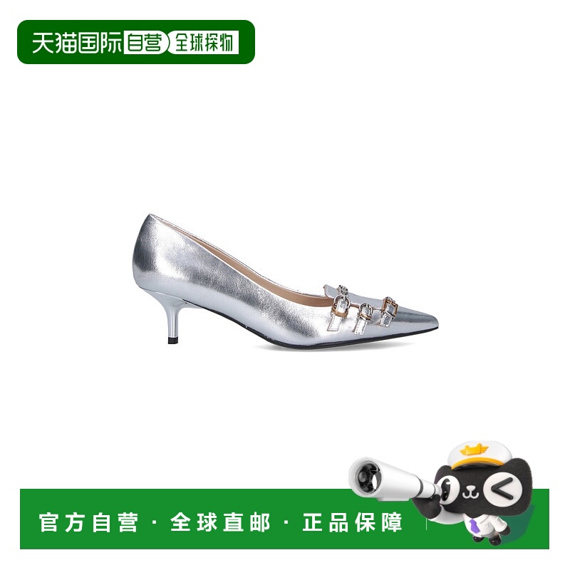 1h可退 香港直邮潮奢 Pinko 品高 女士 鞋跟银色高跟鞋 SD0363P04