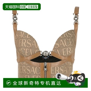 1010925 1h可退 香港直郵VERSACE 女士T恤 棕色范思哲 AW2023