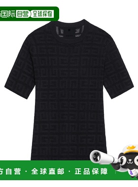 香港直邮Givenchy 4G LOGO提花针织套衫 BW90FJ4ZAQ短袖纪梵希