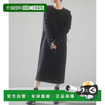 日本直邮SAISON DE PAPILLON 女士荷叶边珍珠袖修身连衣裙 sdp022