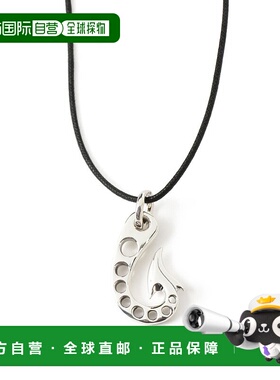 1h可退 日本直邮Bill Wall Leather 男士幸运鱼钩银吊坠项链 7903