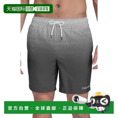 自营Calvin Klein Volley Swim Trunks Men's  Black Gradient Do