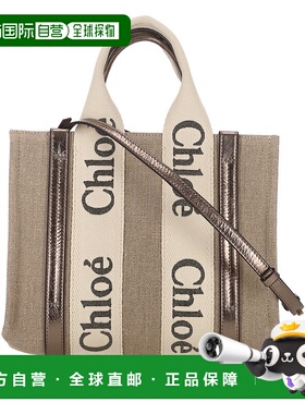 香港直邮CHLOÉ 女士斜挎包 C25SS397O81074 SS2025 灰色 小号Wood