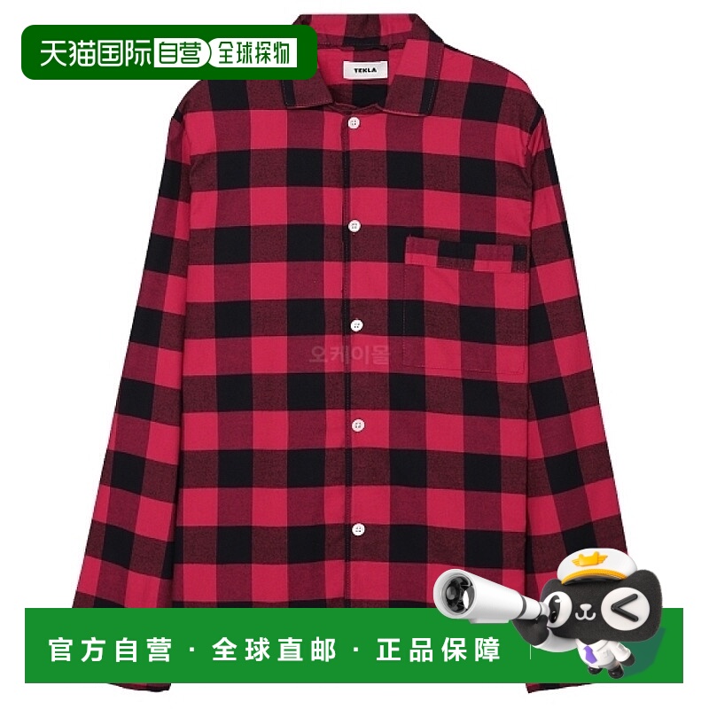 韩国直邮TEKLA 法兰绒睡衣衬衫（SWT RDG） 衬衫