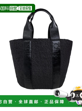 香港直邮CHLOÉ 女士手提包 C24AS380N68001 CO 黑色 徽标手提包