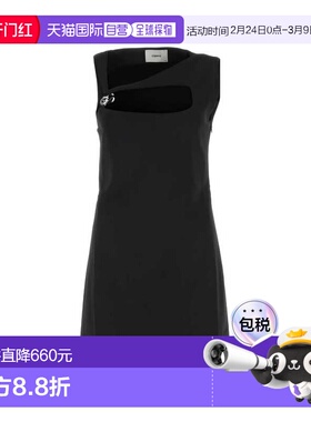 1h可退 香港直邮Coperni 女士 黑色弹力针织合身连衣裙 COPR96111