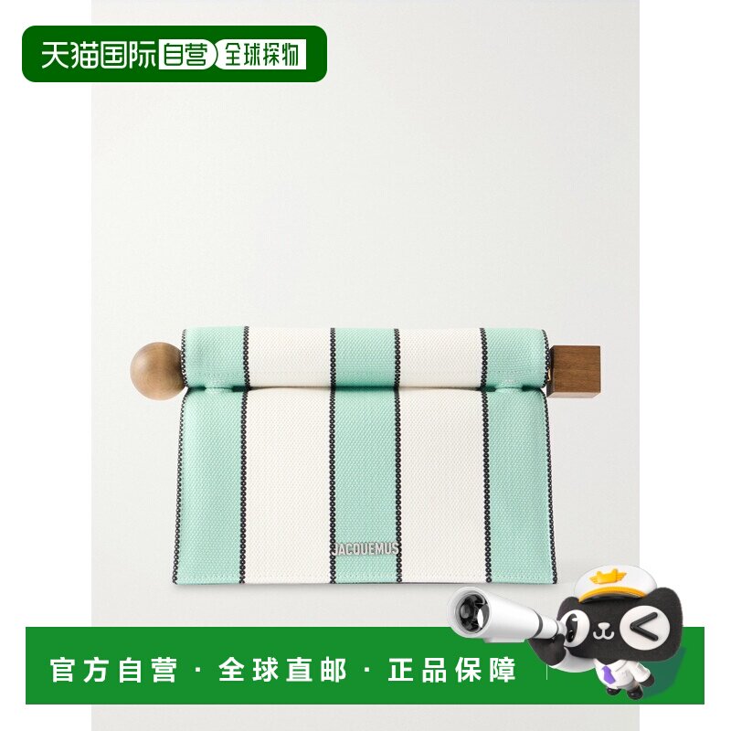 香港直邮Jacquemus 女士 La Plage 皮革饰边条纹棉手包 24HBAW003