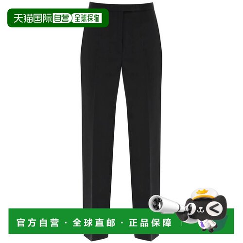 香港直邮THE ROW 女士正装裤 6784W2332BLK SS2023 黑色 压痕细节