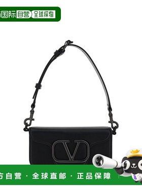 1h可退 香港直邮潮奢 valentino 华伦天奴 男士 LOCÃ2 黑色皮革肩