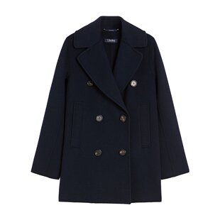 MAX MARA 女士大衣 9086015106081 AW2025 黑色 双排扣羊毛大衣