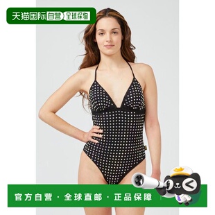 自营Moschino Polyamide One-Piece Women's Swimsuit - black 美