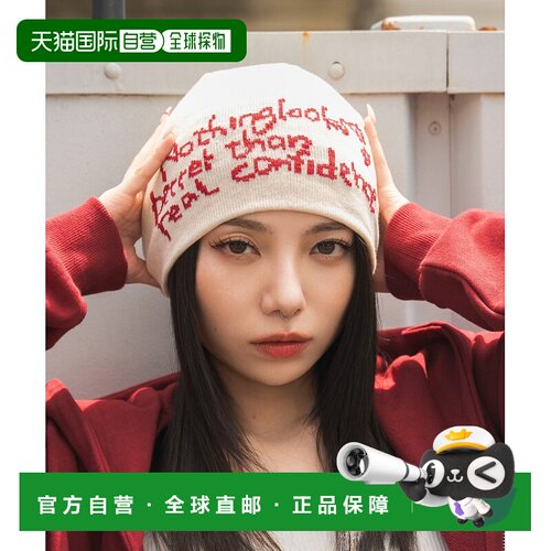 日本直邮WEGO 女士 手写风LOGO针织贝雷帽配饰 WE26AS08SG0025