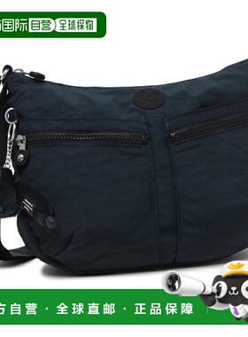 日本直邮Kipling Iseler 单肩包7L特殊颜色黑色/蓝色女士K02144 0