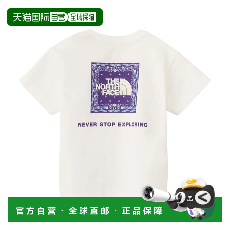 日本直邮THE NORTH FACE 户外短袖T恤 婴儿男童女童 白色北面图片