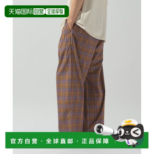 1h可退 日本直邮niko and... 男士 纯棉格纹阔腿裤 666739休闲裤