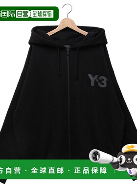日本直邮 Y-3 男士黑色连帽卫衣 JE9278 黑色外套拉链