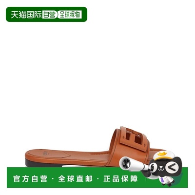 香港直邮FENDI 女士凉鞋 8R8136AE7T14 CO 棕色 Fendi Uette Slid