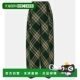 格纹羊毛斜纹布阔腿 1h可退 巴宝莉 香港直邮潮奢 女士 Burberry