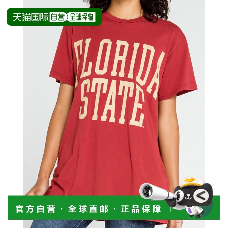 自营 the original retro brand复古佛罗里达州男朋友T恤红色 美