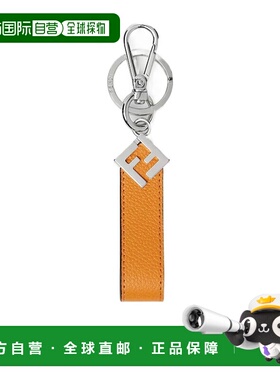 香港直邮FENDI 男士钥匙扣 7AP100APDQF1USK SS2026 橙色 FF 方形