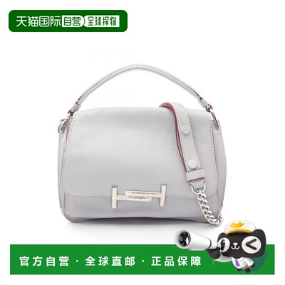 日本直邮中古Tods托德斯女包A级95新Handbag手包牛皮斜挎包灰色