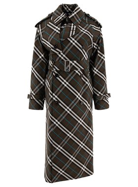 BURBERRY 女士大衣 8095300 AW2024 绿色 Multicolor Trench Coat