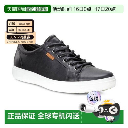 香港直邮Ecco/爱步 43000401001 EU41 Soft 7 皮革時尚運動低幫板