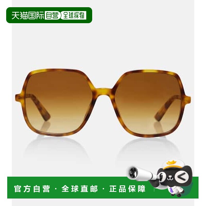 1h可退 香港直邮Chloe 蔻依 女士 Judy 方框太阳眼镜 brown棕色