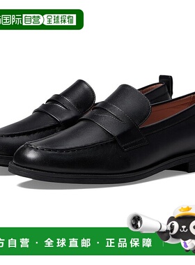 自营Cole Haan Stassi Penny Loafer Women's Black Leather Roun