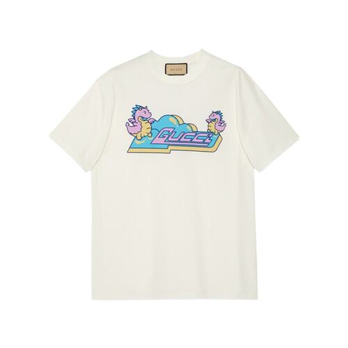 GUCCI 女士T恤 776596XJGEE9095 SS2024 白色 短袖T恤
