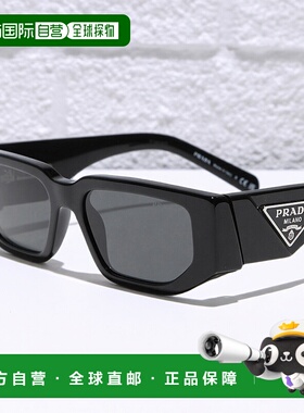 日本直邮Prada 太阳镜 SPR 09Z 女士方形全框三角形徽标金属徽标