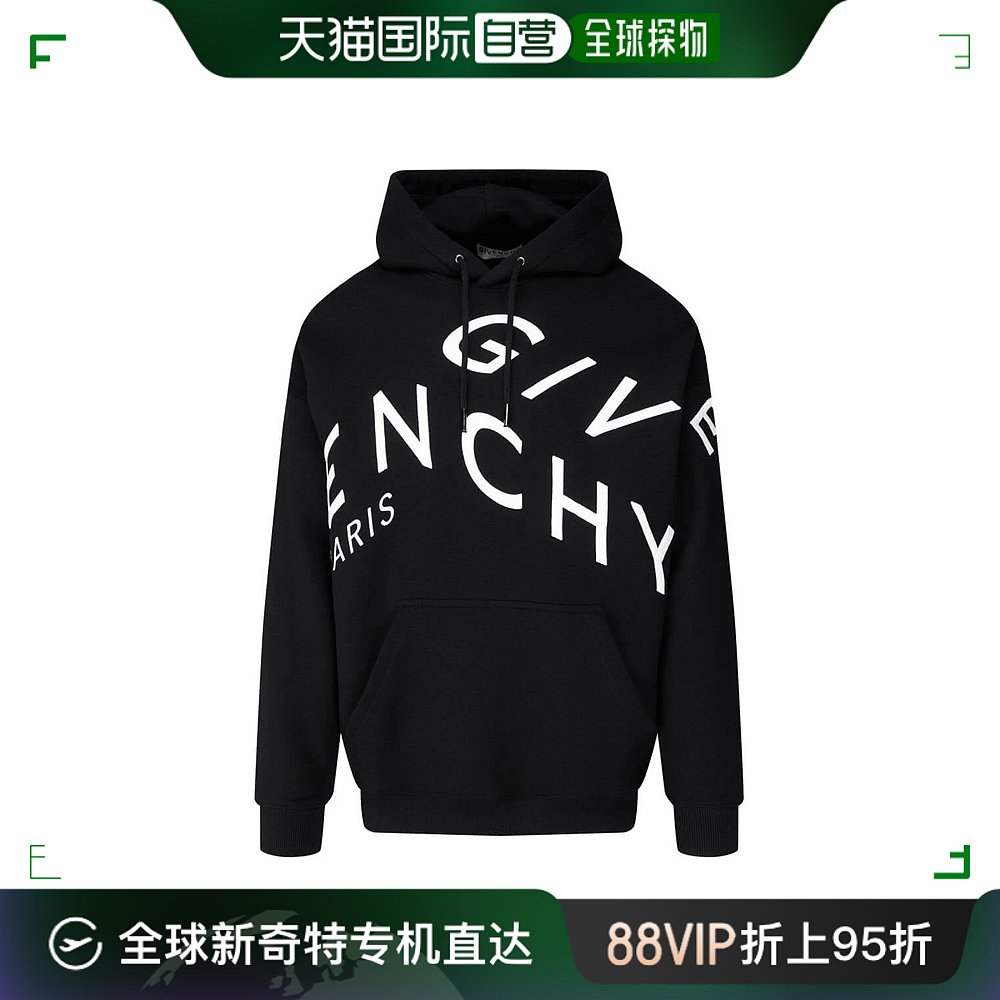 香港直邮GIVENCHY纪梵希男士黑色卫衣/帽衫 BMJ07G30AF-004