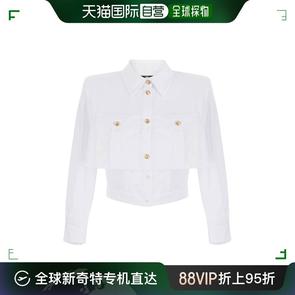 香港直邮潮奢 Elisabetta Franchi 女士 府绸衬衫 CA02041E2 女装/女士精品 衬衫 原图主图