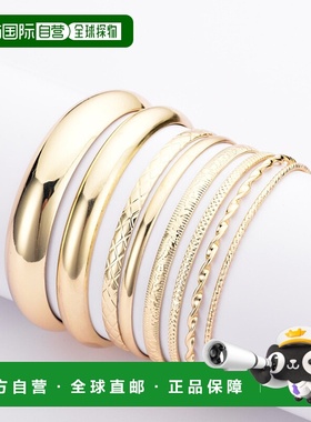 自营adorniaGold Plated 8-Bangle Set - gold 美国奥莱直发