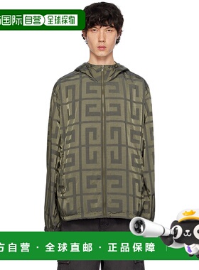 1h可退 香港直邮潮奢 Givenchy 纪梵希 男士 绿色 4G 夹克 BM0113