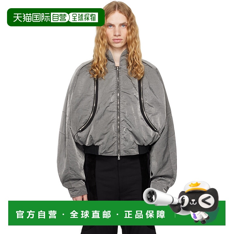 香港直邮潮奢 CMMAWEAR 男士 灰色 Anatomical 飞行员夹克 CWAW24