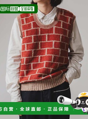 1h可退 日本直邮Jamieson's Knitwear 男装 U领 砖纹图案 全羊毛