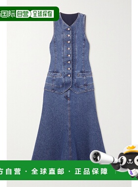 香港直邮Chloe 蔻依 女士 V 领两件套牛仔连衣裙 CHC23SDR08167