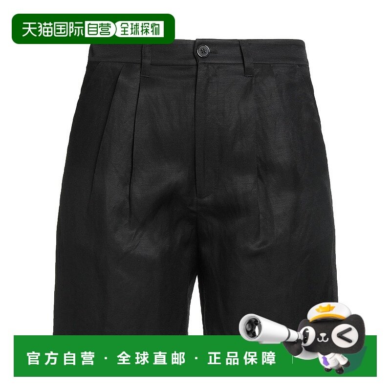 1h可退 香港直邮ANINE BING 女士 短裤 black黑色 舒适时尚亚麻