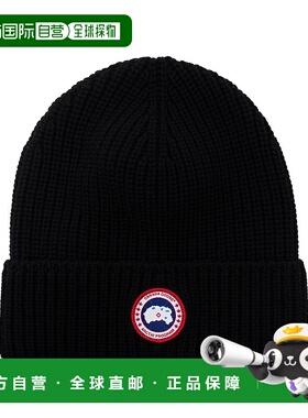香港直邮CANADA GOOSE 男士帽子 5026M61 AW2024 黑色针织帽