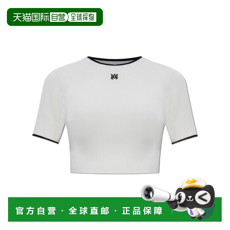 1h可退 香港直邮AMIRI 女士T恤 AWKNTE1008127 SS2026 白色 短袖T