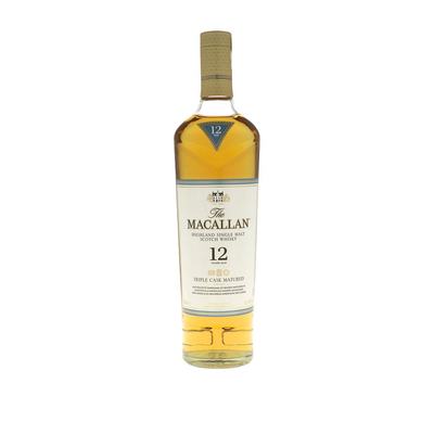 欧洲直邮the macallan麦卡伦12年三重桶苏格兰威士忌700ml40%