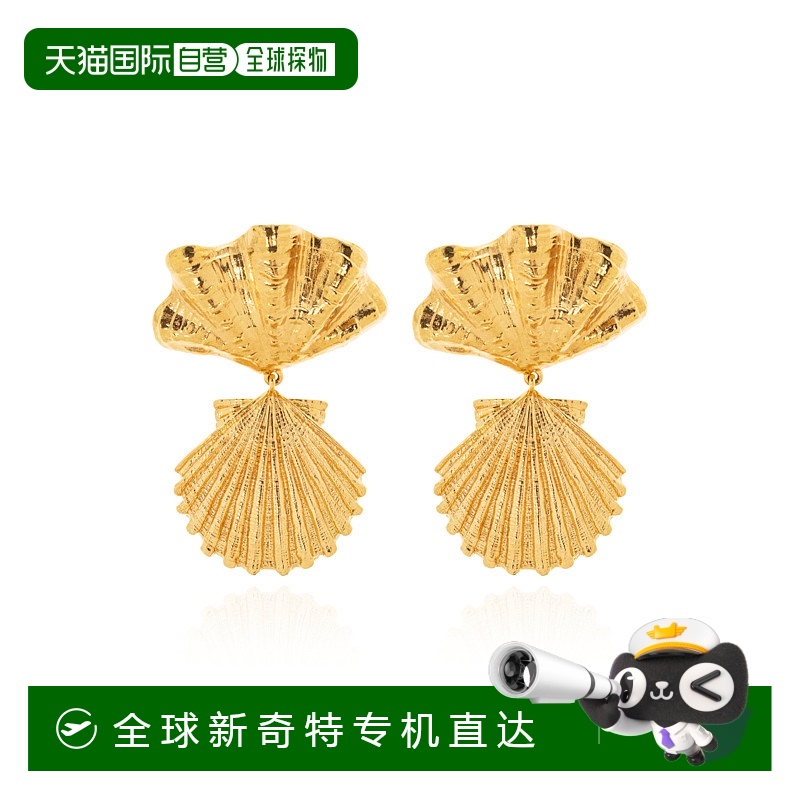 1h可退 香港直邮CHLOÉ 女士耳饰 CHC25UFE32CB79DC CO 金色 贝壳