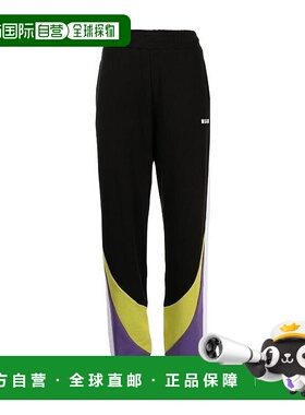 香港直邮MSGM 黑色拼色运动裤 3141MDP64217799