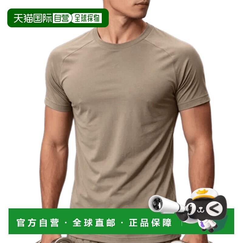 香港直邮alo yoga 纯色插肩舒适透气吸汗短袖网球T恤 男款m1133r图片